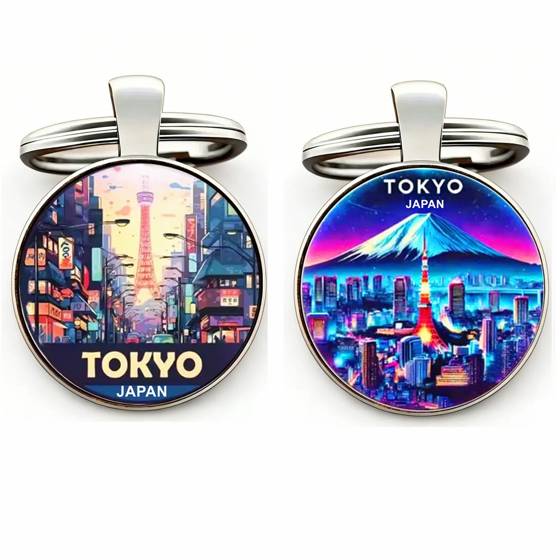 Car Accessories In Tokyo - 1pc 도쿄 키체인 타워 후지산 키체인,