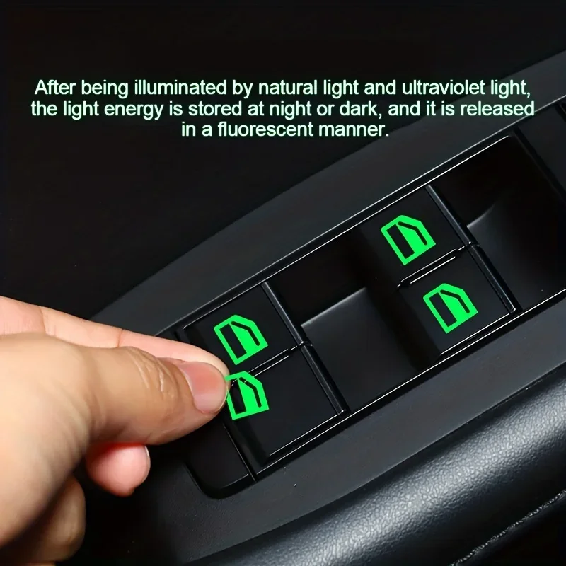 1세트 야광 자동차 버튼 스티커 - 인테리어 컨트롤용  - Car Accessories For Inside 리뷰 및 가격