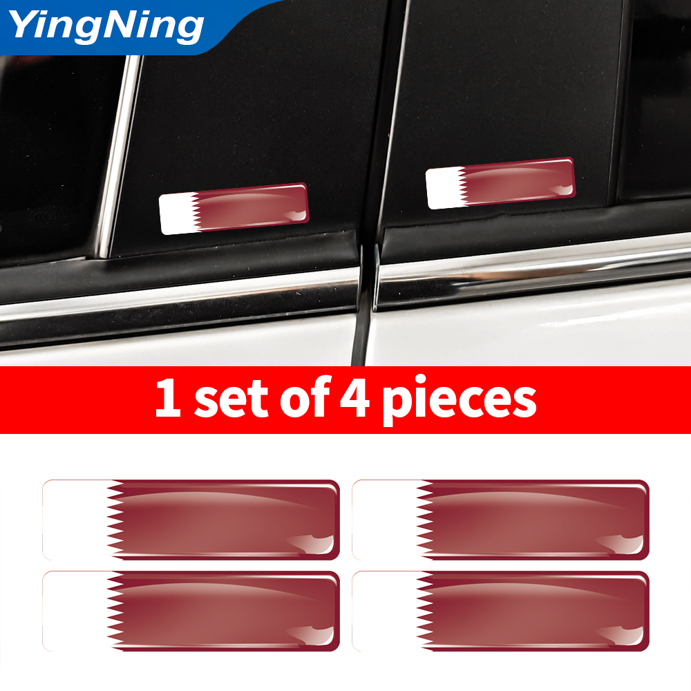 4PCS 카타르 국기 스티커 비닐 에폭시 3D 돔형 데 - Qatar Car Accessories 리뷰 및 가격