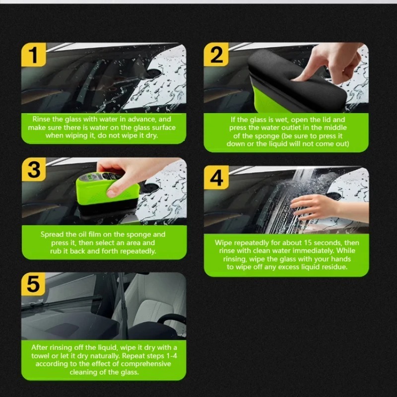 무독성 자동차 유리 기름때 제거 키트 강력한 윈드실드  - Car Detailing Brush 리뷰 및 가격