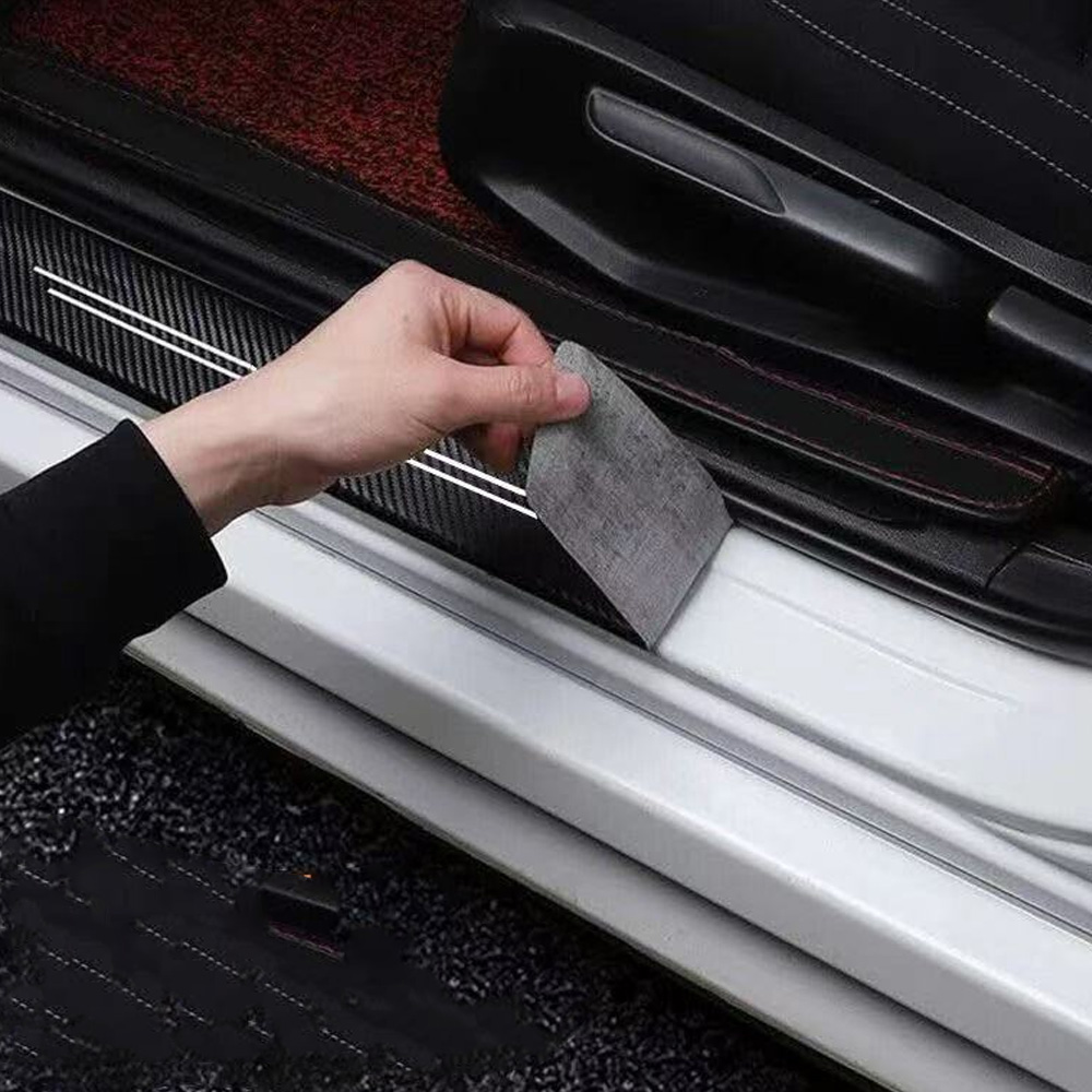4개 자동차 도어 실 프로텍터 스티커 카본 파이버 트레 - Bumper Guard Protector 리뷰 및 가격