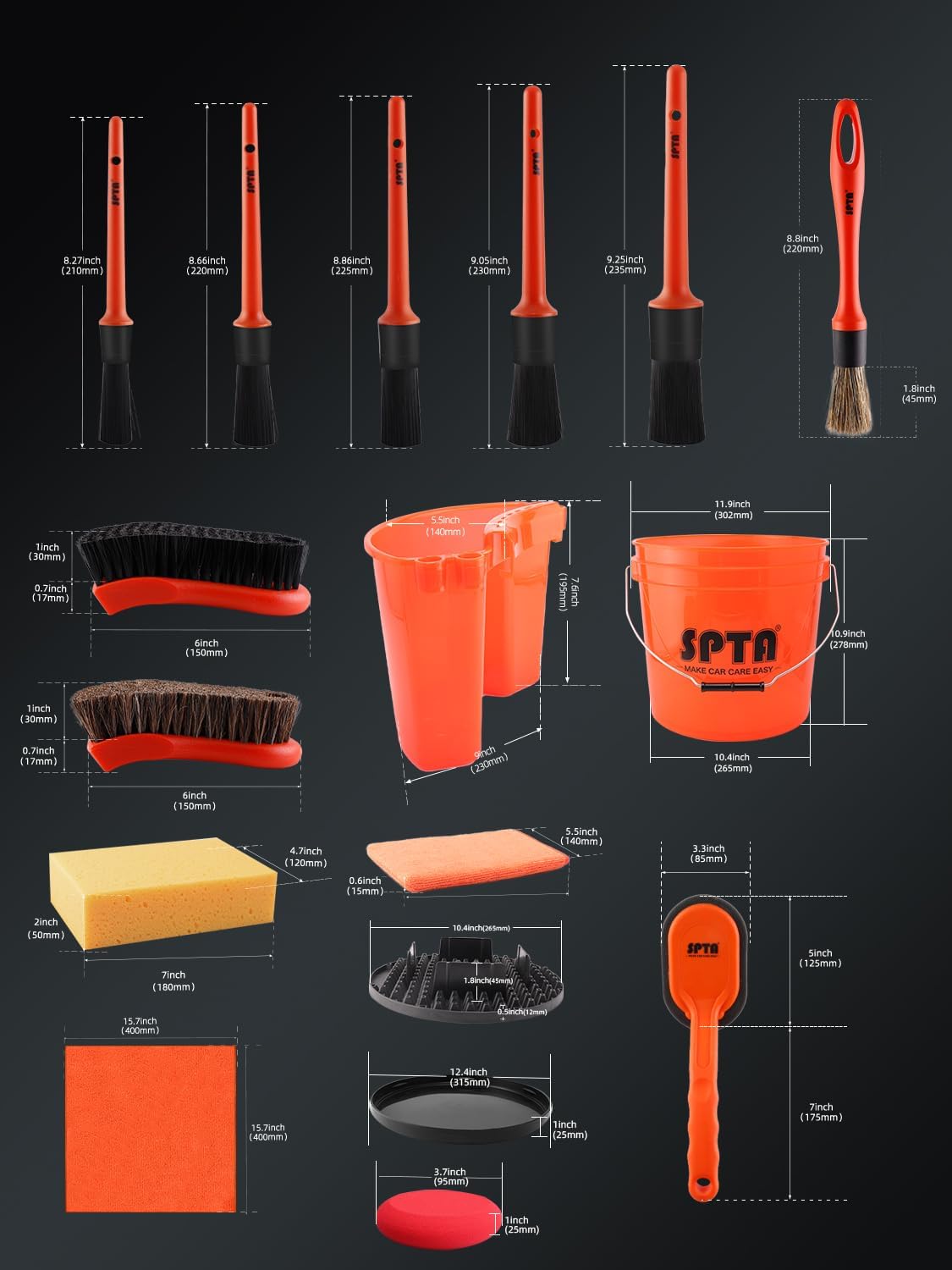 SPTA 31종 자동차 세차용품 세트 15L 버킷 세트 - Car Detailing Brush 리뷰 및 가격