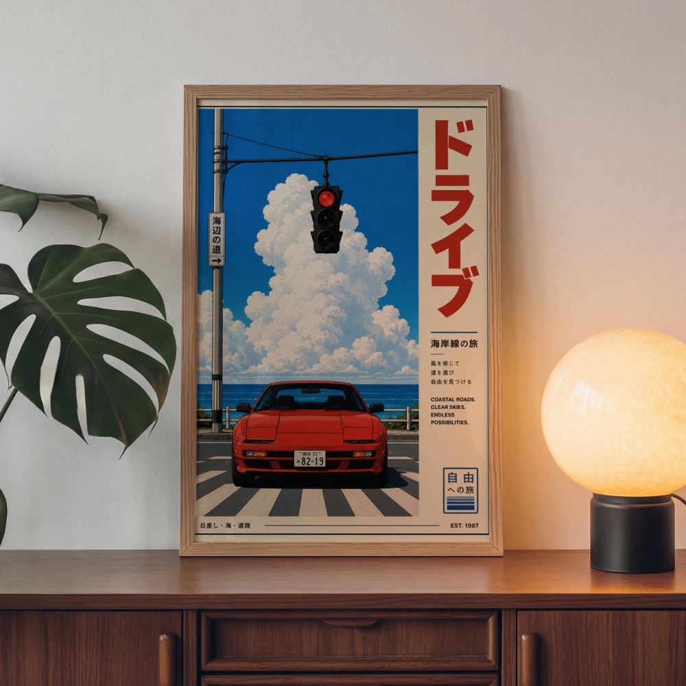 일본 자동차 액세서리 레트로 스포츠카 도쿄 야경 캔버스 - Car Accessories In Tokyo 리뷰 및 가격