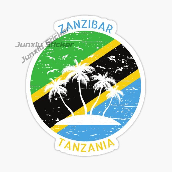 탄자니아 잔지바르 국기 국가 상징 비닐 자체 접착 자동 - Car Accessories Zanzibar 리뷰 및 가격