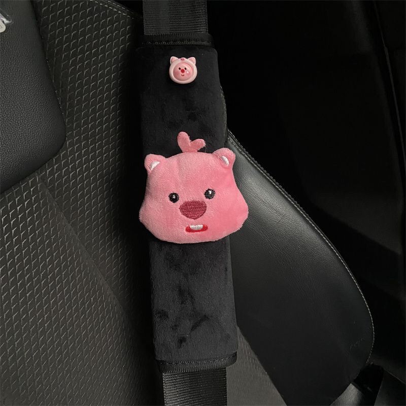 카시트 안전벨트 장식 플러시 비버 블랙 안전벨트 어깨  - Car Accessories Girl 리뷰 및 가격