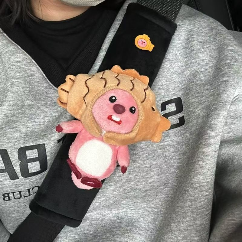 카시트 안전벨트 장식 플러시 비버 블랙 안전벨트 어깨  - Car Accessories Girl 리뷰 및 가격