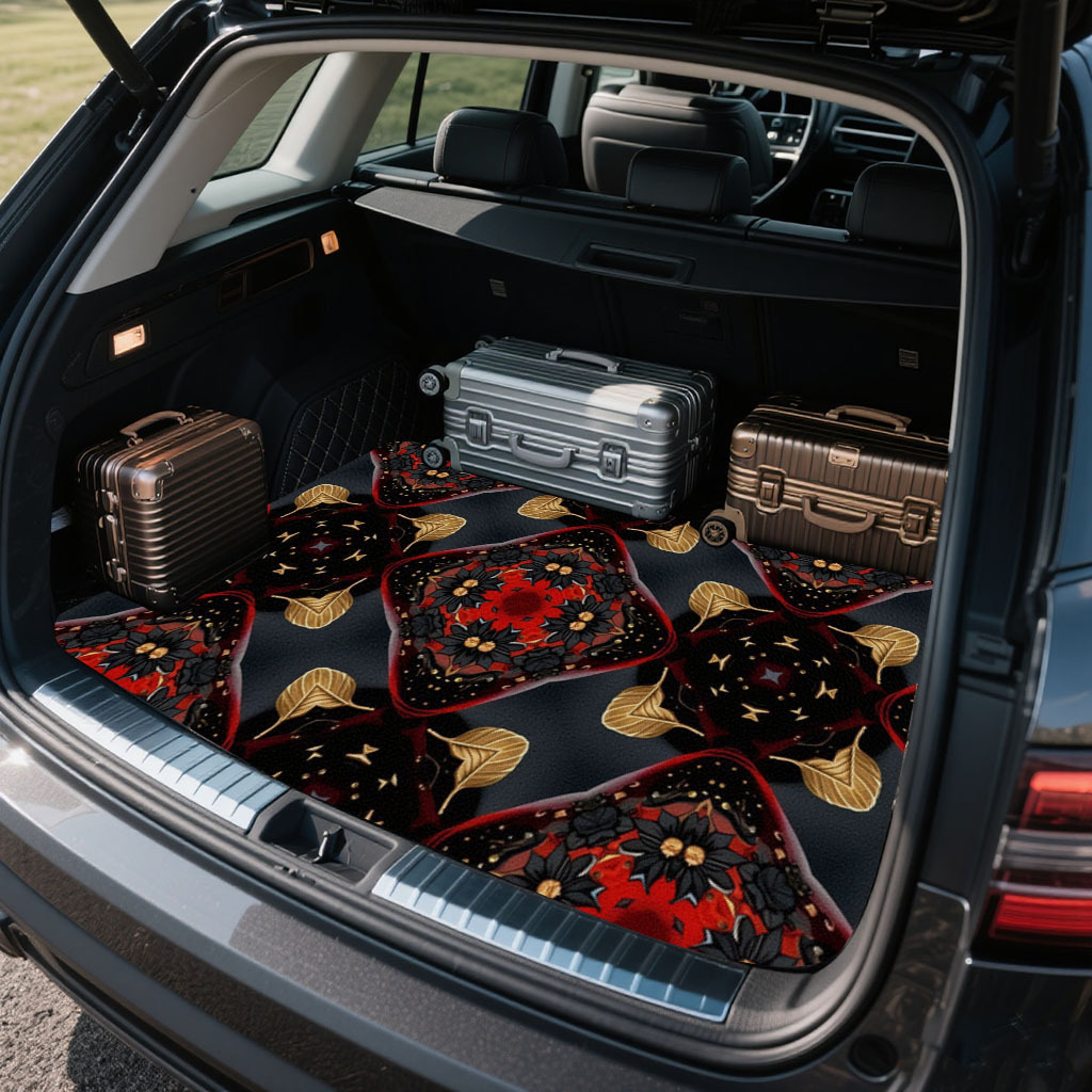 프린트 디자인의 자동차 트렁크 매트 1개, 필수 여행용 - Car Accessories You Must Have 리뷰 및 가격