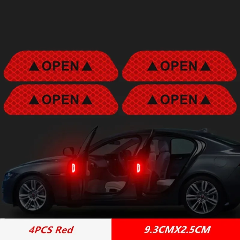 4개 자동차 문 열림부 반사 스티커 안전 개방 경고 스 - Car Accessories Quick Delivery 리뷰 및 가격